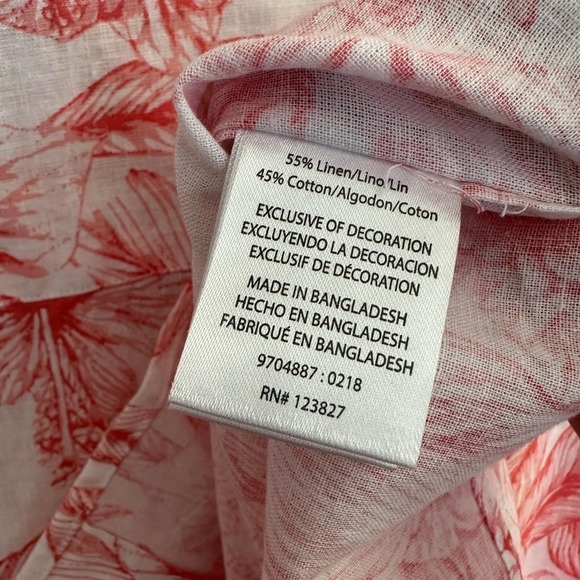 Tenth + Ocean Men's Linen Tropical Button Down Short Sleeve Shirt Medium - Picture 4 of 4